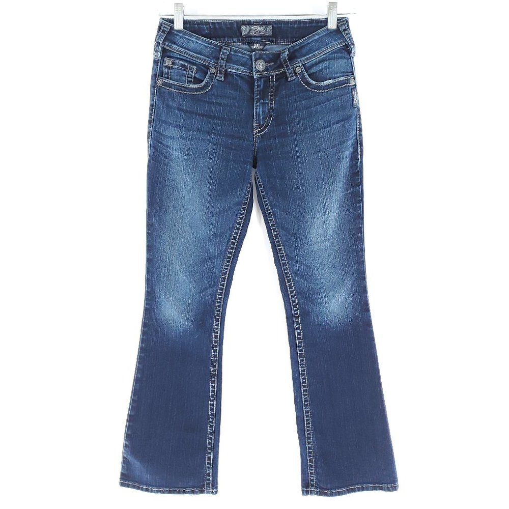 Silver Jeans Suki Surplus Women Jean Low Rise Bootcut Blue Size 28x31